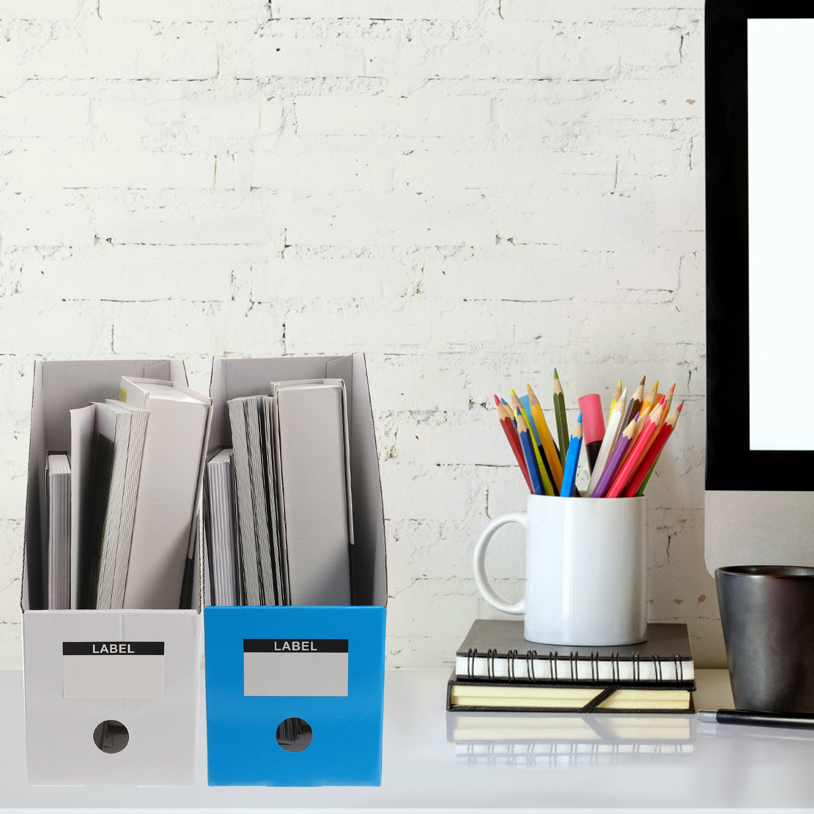 Magazine Holder Rack - 3 Parçalı Masaüstü Dosya Klasörü Düzenleyici