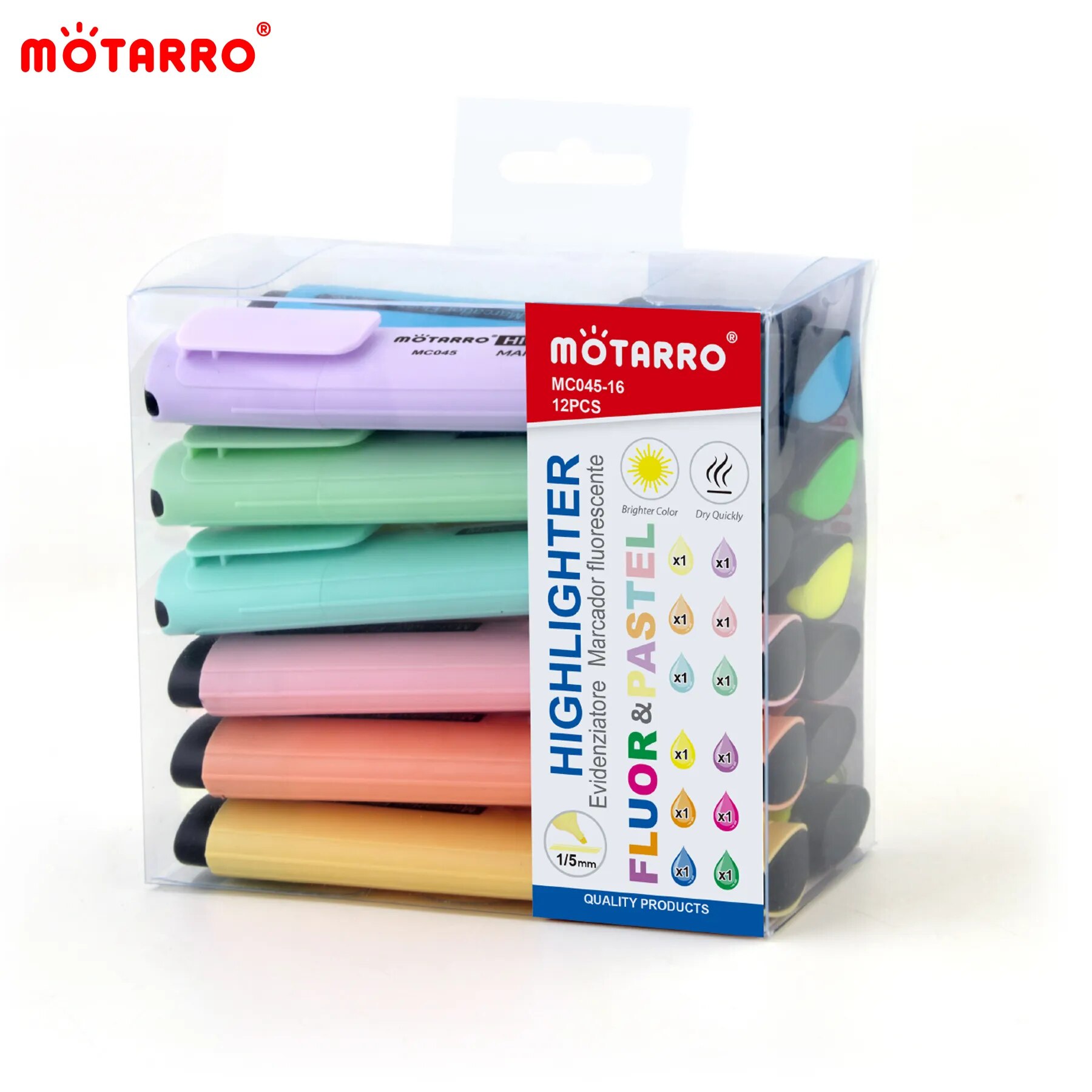 Stabilo Marker Boss - MOTARRO 12 Adet Pvc Kutu İşaretleyiciler