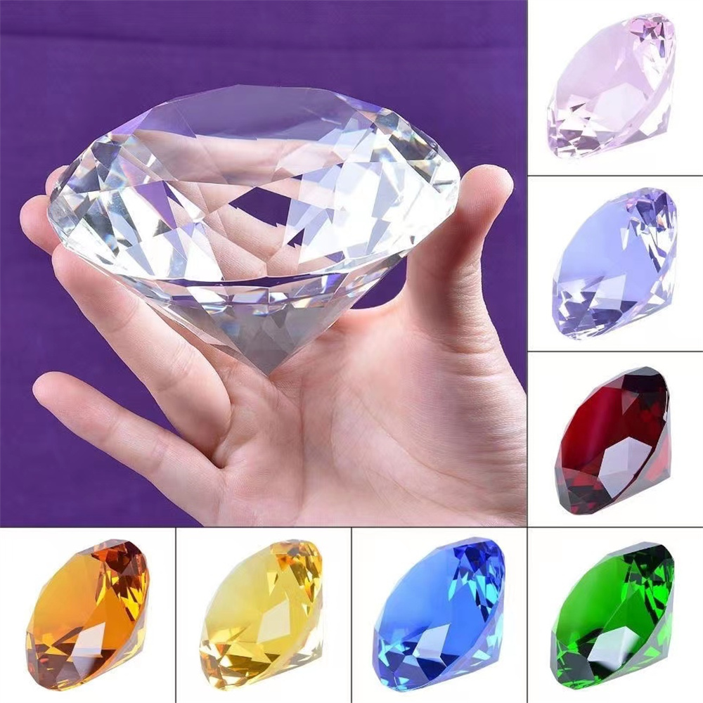 10 renkler kristal elmas şekil - Paper Weight Crystal incelemesi ve fiyatı