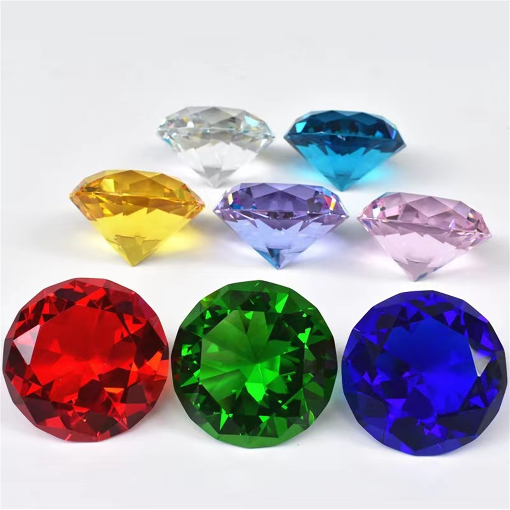 10 renkler kristal elmas şekil - Paper Weight Crystal incelemesi ve fiyatı