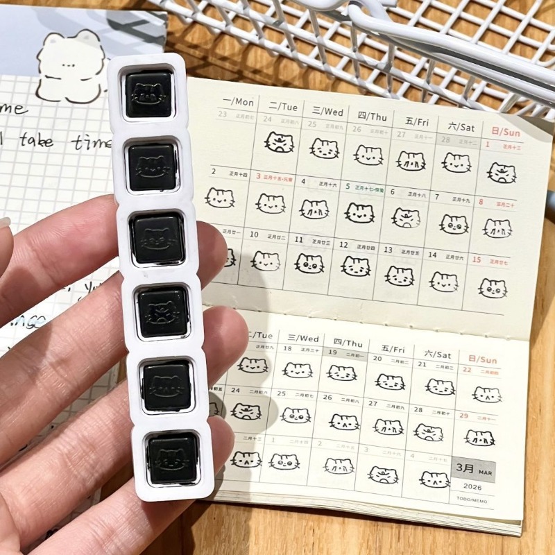 Sevimli Kedi Karikatür Baskılı - Rubber Date Stamp incelemesi ve fiyatı