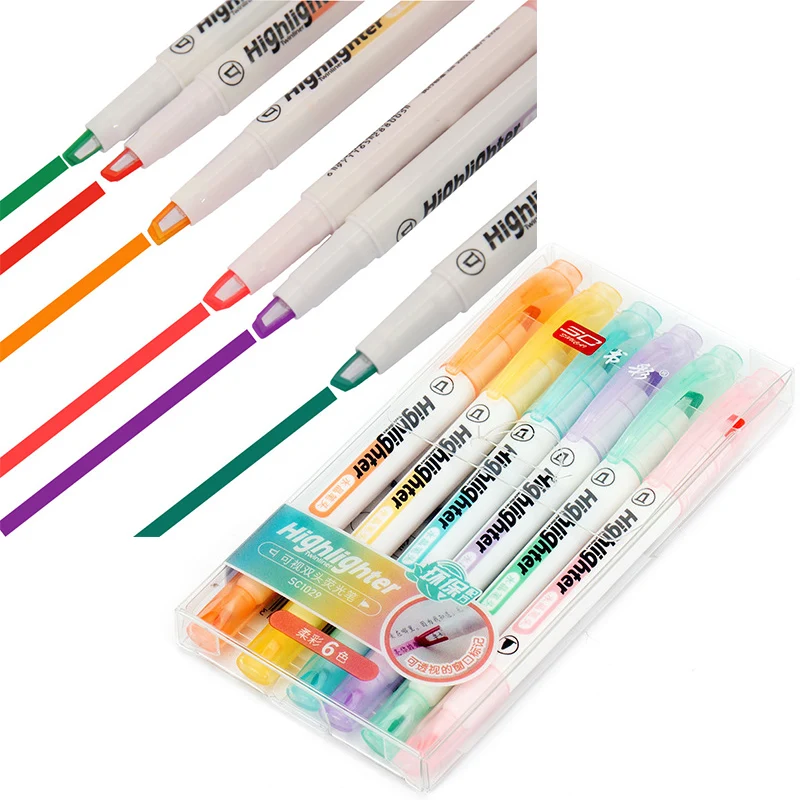 6 Renk/Set Benzersiz Pencere U - Stabilo Marker Boss incelemesi ve fiyatı